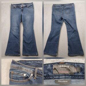 Torrid Luxe Slim Boot Jeans Womens 18R Blue Super Stretch Denim Plus Size
